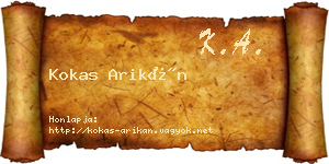 Kokas Arikán névjegykártya